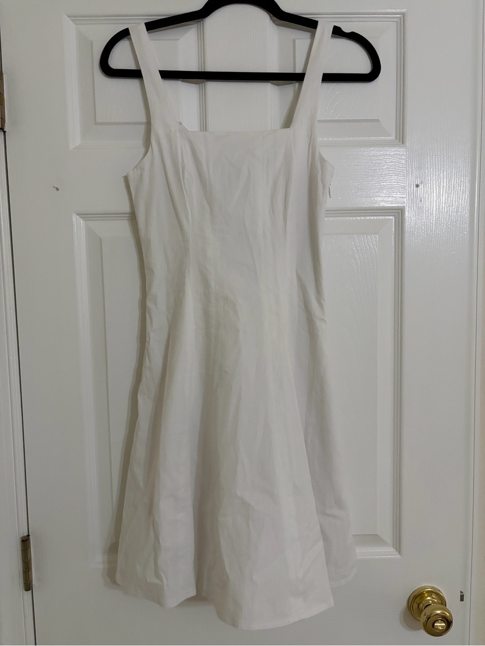 Abercrombie & Fitch White Square-Neck Mini Dress